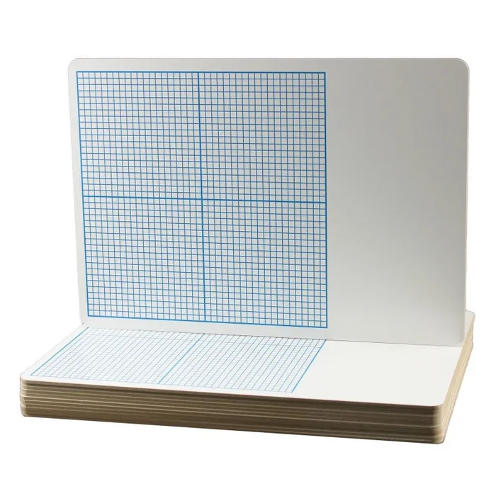 Flipside 12Pk 1/4In Graph Dry Erase Boards Class Pack 11 X 16