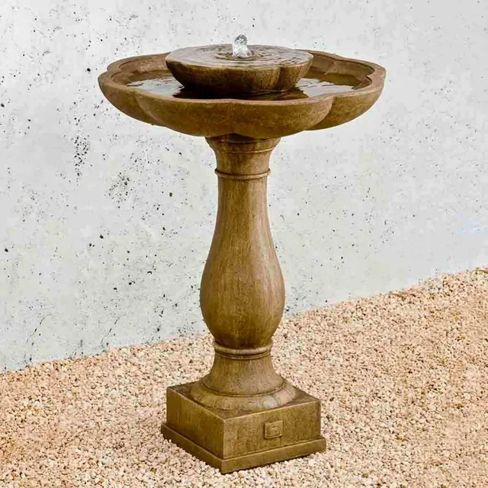 Flores Pedestal Concrete Fountain – Campania #FT180