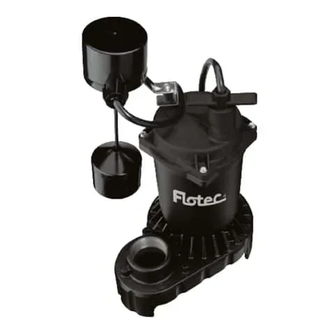 Flotec 1/2 HP 4,700 gph Zinc Vertical Float Switch AC Submersible Sump Pump 8 ft³