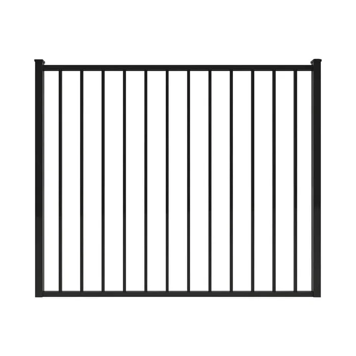 FORGERIGHT Newtown 5 ft. W x 4 ft. H Black Aluminum Pre-Assembled Fence Gate