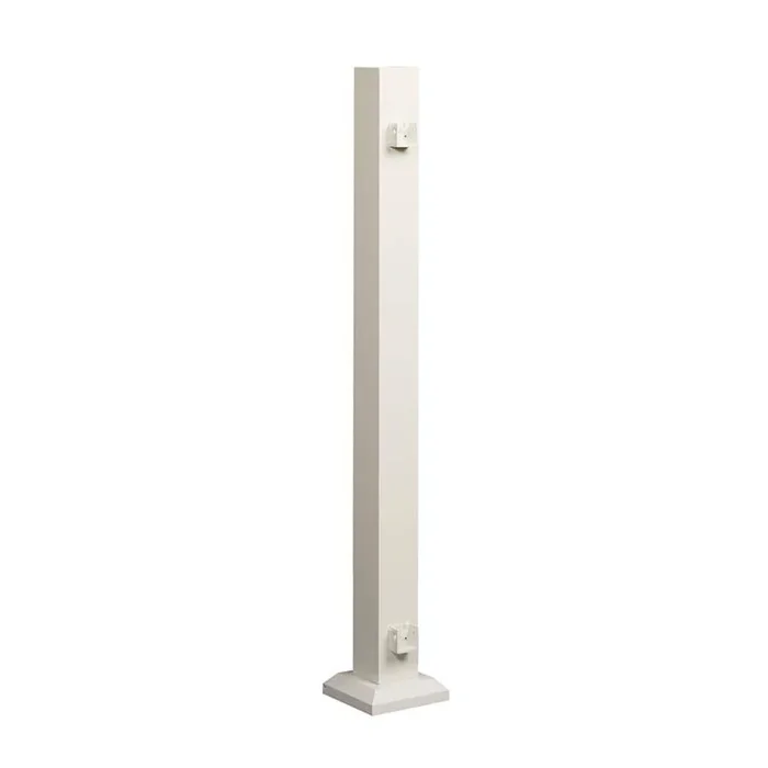 FORTRESS Al13 Home Railing 3-in x 39.5-in Aluminum Matte White Post