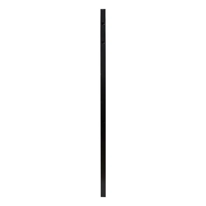 Fortress Building Products Athens 6-ft H x 2-in W Gloss Black Aluminum Spaced Picket Flat-top Privacy End Fence Post