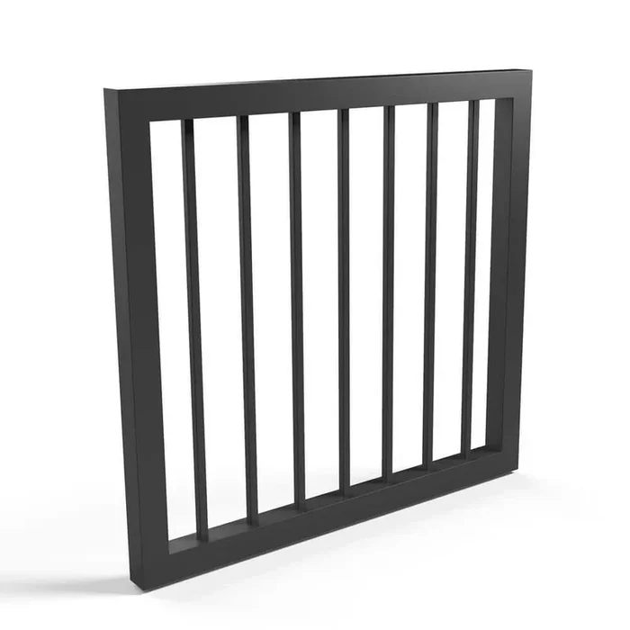 FORTRESS Inspire Railing 32.5 in. H x 34 in. W Aluminum Black Sand Gate