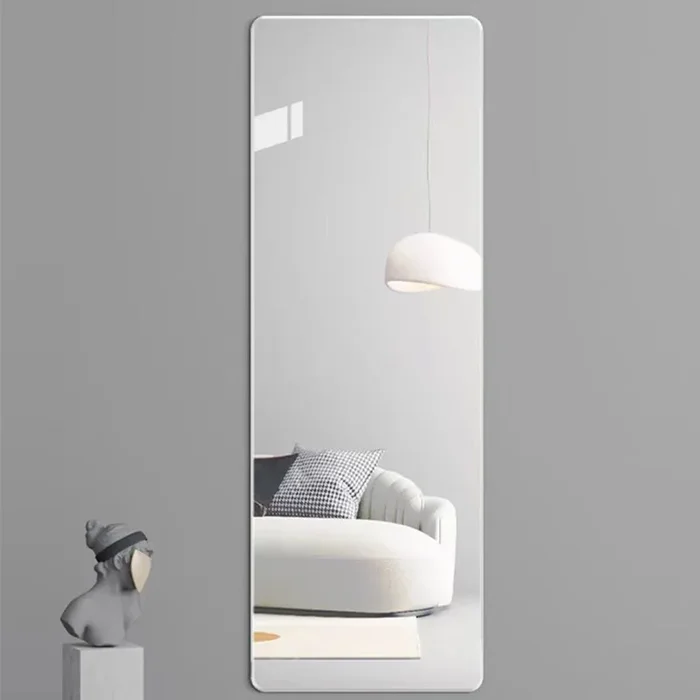 Fourth Generation, Silver Aluminum Frame Full Body Mirror, Dressing Mirror, Decorative Mirror, Suitable For Bedrooms And Living Rooms 63 “*20.1 Transparent Glass