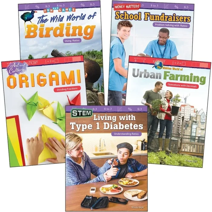 Fractions, Decimals, And Ratios Grade 6: Book Set