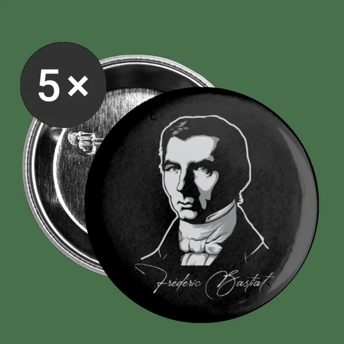 Frederic Bastiat Buttons small 1” (5-pack)