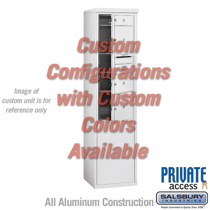 Free-Standing 4C Horizontal Mailbox Unit – 11 Door High – Single Column – Custom Color – Front Loading – Private Access