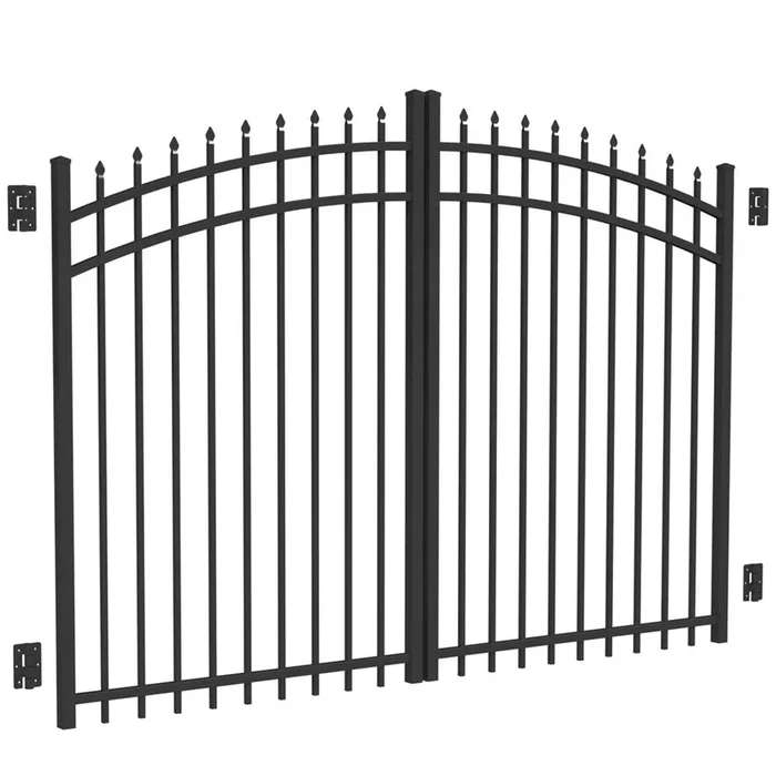 Freedom 5.25-ft Black Aluminum Driveway Gate