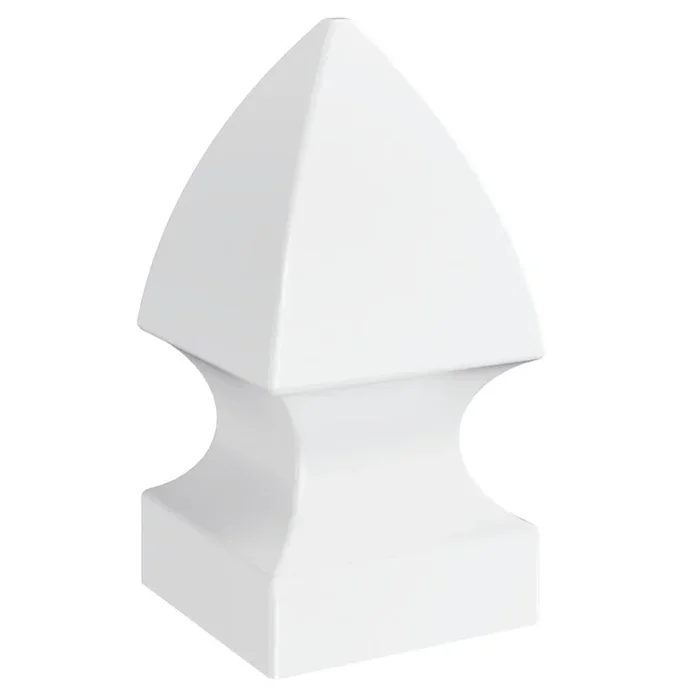 Freedom 5-in W x 5-in L White Vinyl Fence Post Cap- Fits Common Post Measurement: 5-in x 5-in