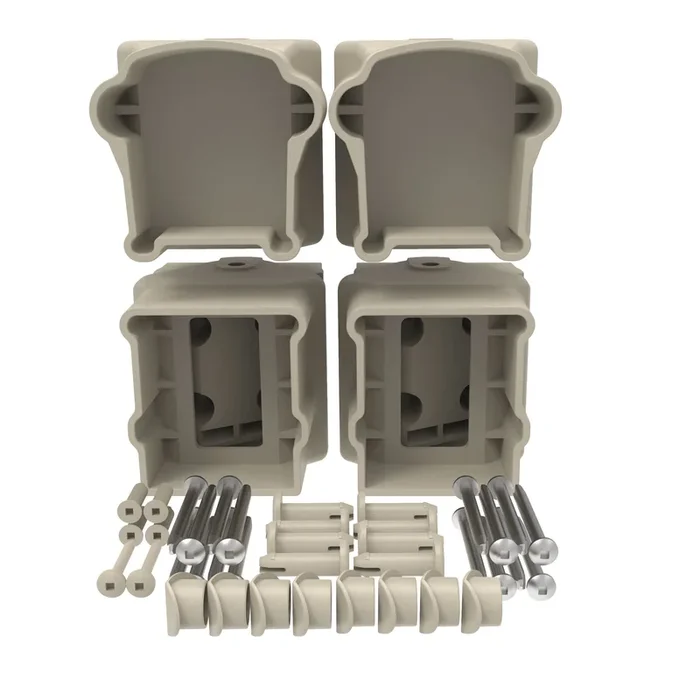 Freedom 7-in x 6.5-in Bella Premier Series Clay Vinyl Rail Bracket (4-Pack)