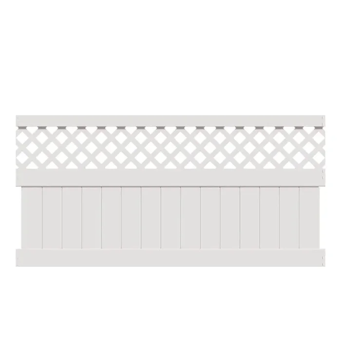 Freedom Conway 4-ft H x 8-ft W White Vinyl Fence Panel (Unassembled)