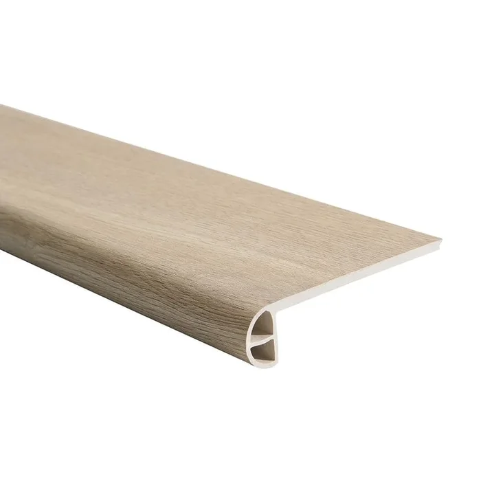 French Oak Berkeley 0.944 in. T x 4.527 in. W x 94.48 in. L Vinyl Flush Stair Nose Molding