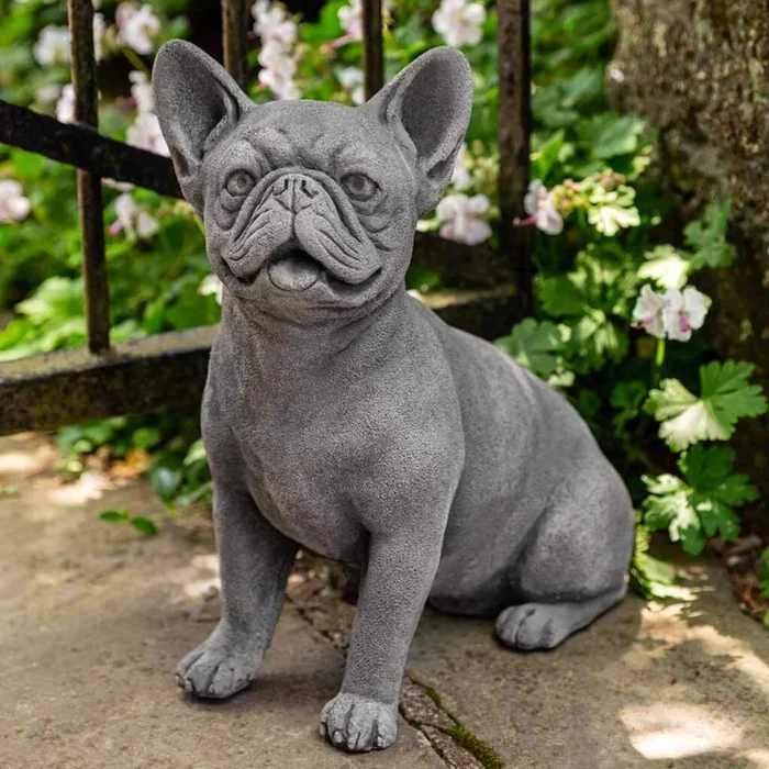 Frenchie Concrete Garden Statue – Campania #A630