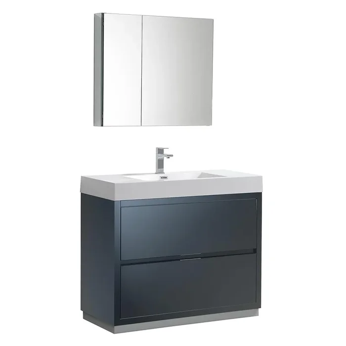 Fresca Valencia 40″ Free Standing Modern Bathroom Vanity w/ Medicine Cabinet