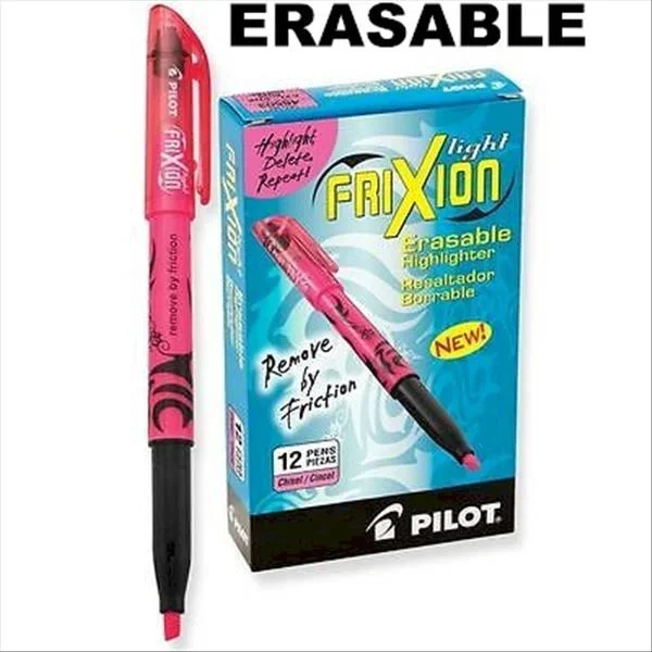 FriXion Erasable Highlighter Pink, 12/box