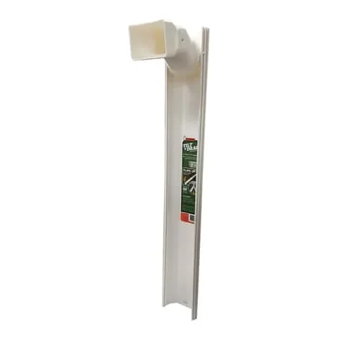 Frost King Tilt N’ Drain 2 in. H X 5.5 in. W X 6 ft. L White Vinyl Downspout Extension