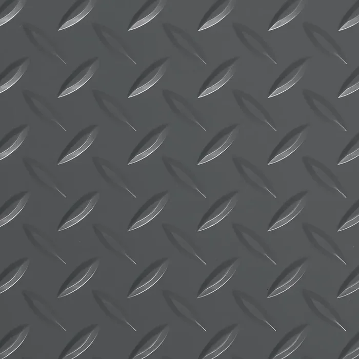 G-Floor Diamond Tread 7.5 ft. x 17 ft. Slate Grey Commercial Grade Vinyl Garage Flooring Cover and Protector