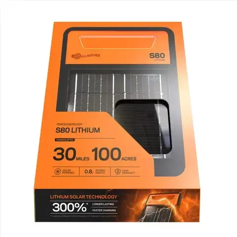 Gallagher 11 in. H X 8 in. L HDPE Plastic Electric Solar Fence Energizer Orange