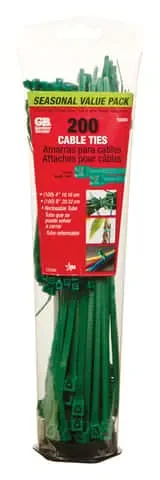 Gardner Bender 4 – 8 in. L Green Cable Tie 200 pk