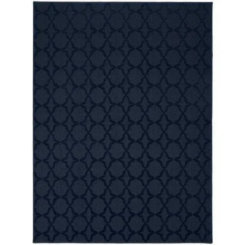 Garland Sparta 5 x 7 Indigo Indoor Trellis Area Rug