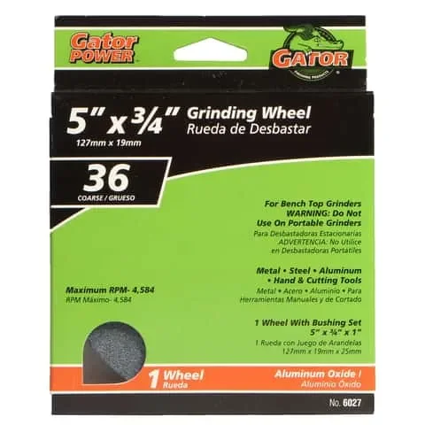 Gator 5 in. D X 1 in. Grinding Wheel