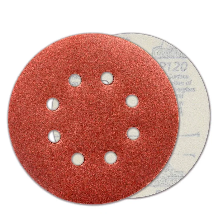 Gator 5-Inch 8-Hole Hook and Loop Sanding Discs, 120-Grit, 5-Pack, 3723-30