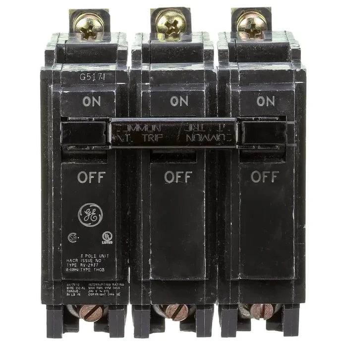 GE 80 Amp Three Pole Bolt-On Breaker