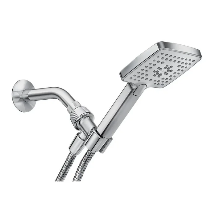 Genta 3-Spray 4 in. Single Wall Mount Handheld Adjustable Shower Head in Chrome