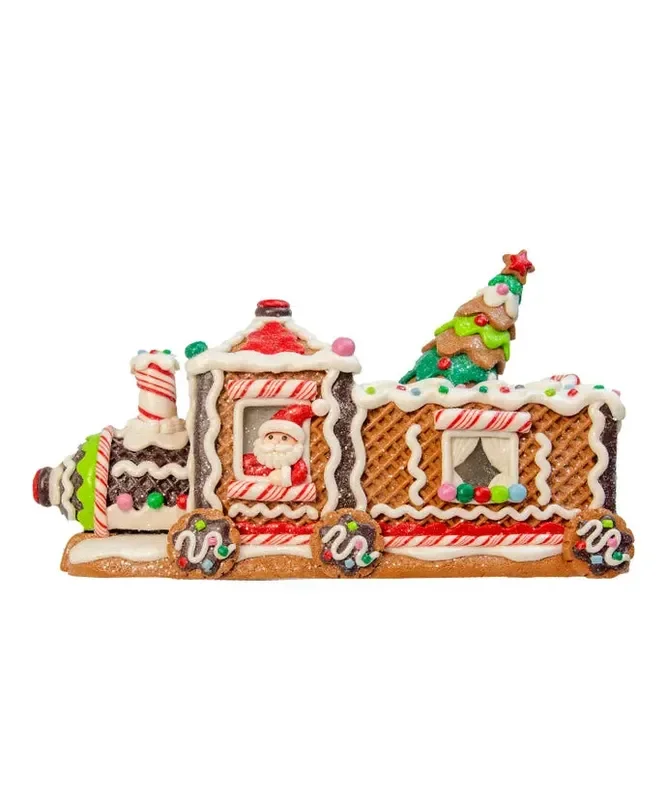 Gingerbread Train With Tree Table Piece