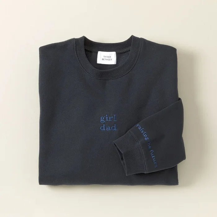 Girl Dad Embroidered Sweatshirt