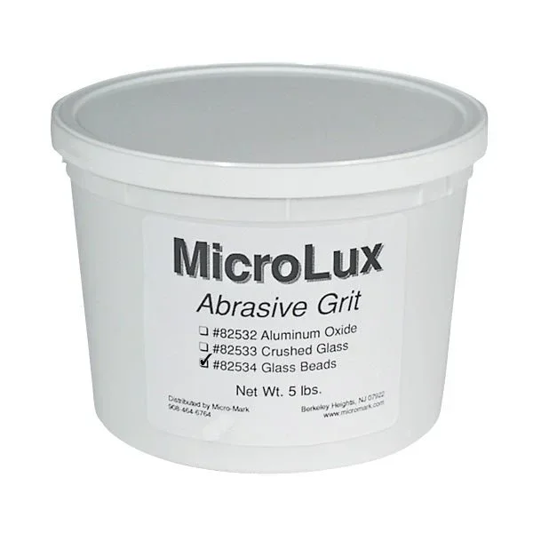 Glass Bead Abrasive Grit, 5 Lbs
