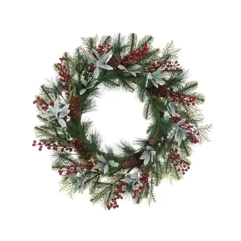 Glitzhome 24 in. D Pinecone & Berry Wreath