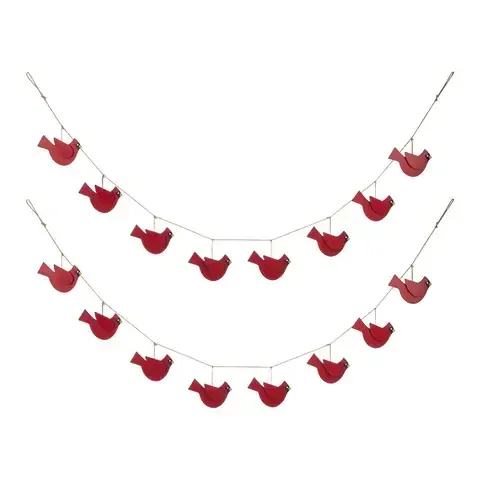 Glitzhome 6 ft. L Cardinal Garland