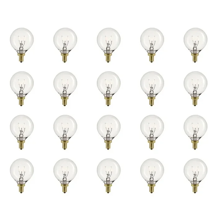 Globe Electric 5-Watt Vintage Edison G12 Incandescent Light Bulb (20-Pack)