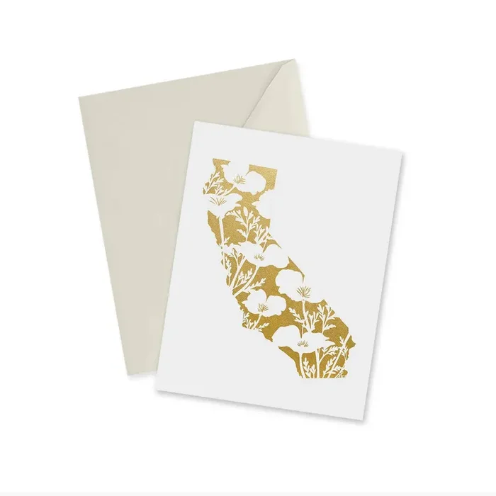 Golden State- Gold Notecard