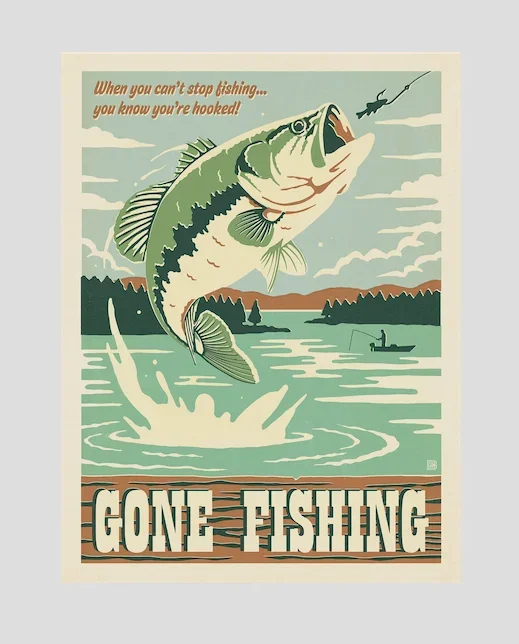 Gone Fishing Print