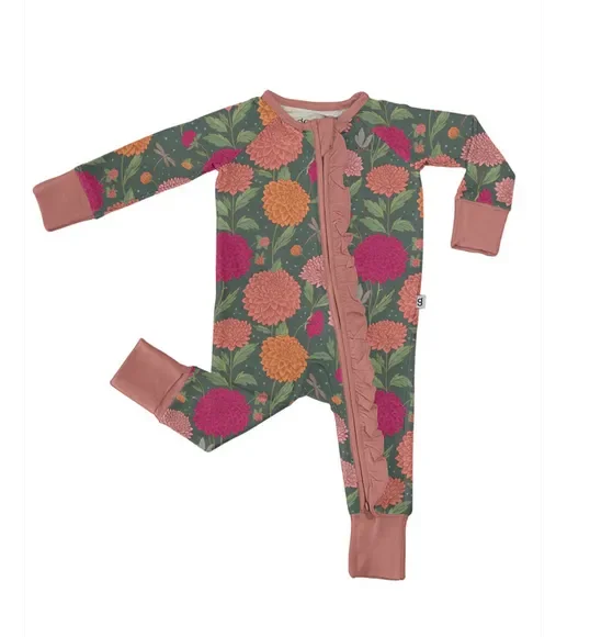 Goosies – Kid’s Dahlias Long-Sleeve Zip PJ