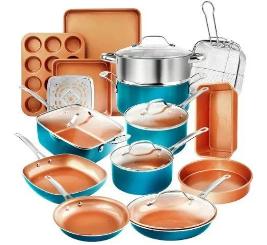 Gotham Steel 20 Piece Nonstick Pots and Pans Set including Bakeware, Nonstick Cookware Set