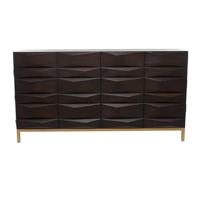 Grayson Lane Brown 1 Shelf and 4 Doors Accent Chest
