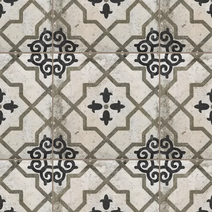 Griffin 8-in x 8-in Matte Porcelain Encaustic Floor and Wall Tile