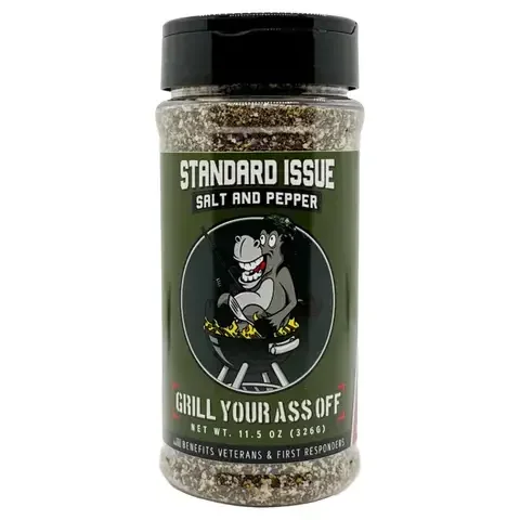 Grill Your Ass Off Standard Issue Salt and Pepper BBQ Seasoning 11.5 oz