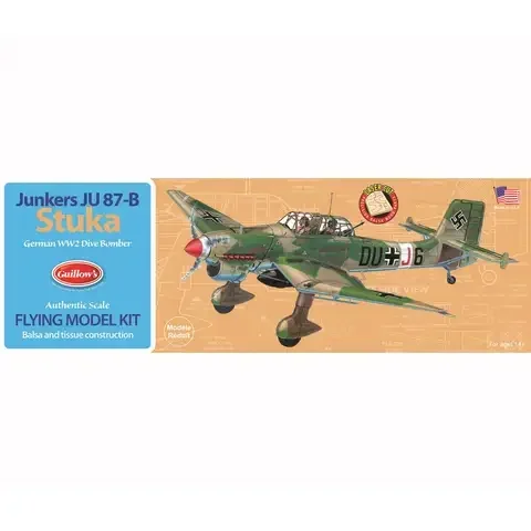 Guillow’s JU-87B Stuka Flying Model Kit Brown
