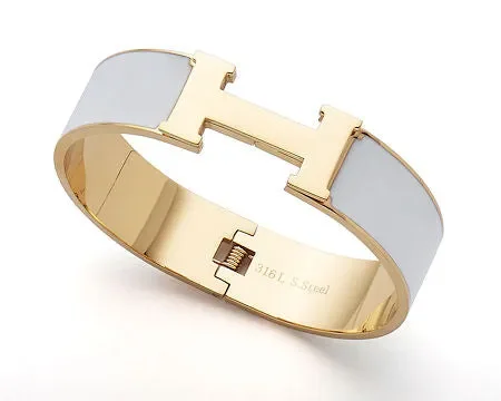 H Bracelet Gold/White – Large