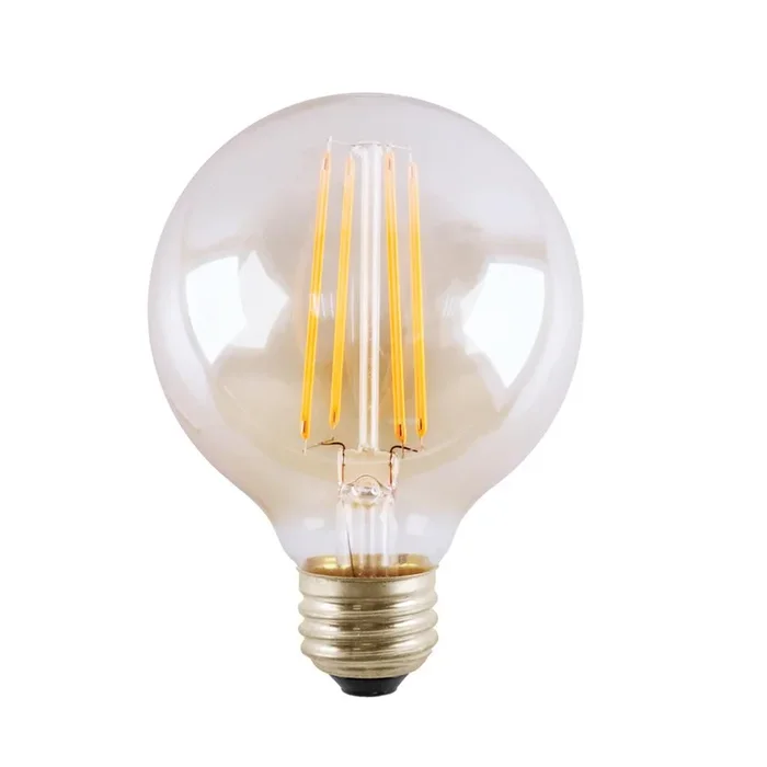 Halco Lighting Technologies 25-Watt Equivalent 3-Watt G16.5 Dimmable LED Clear Filament Antique Vintage Light Bulb Warm White
