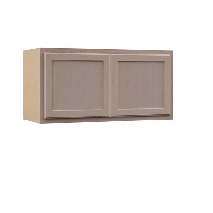 Hampton Assembled 36x18x12 in. Wall Bridge Cabinet in Unfinished Beech