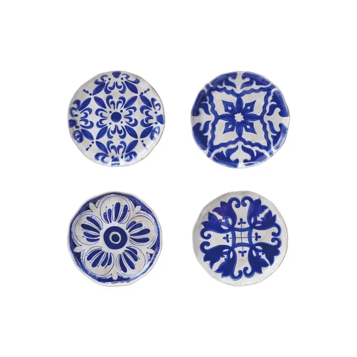Hand-Painted Tile Print Plate