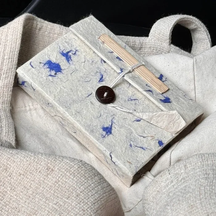Handmade Plants Series Nepal Lokta Paper Notebook – 4.23 × 3.46″