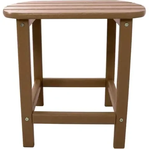 Hanover All-Weather Brown Square Wood Side Table