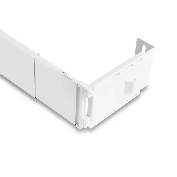 Hart & Harlow Wide Pocket 84-in To 156-in White Steel Flat Curtain Rod