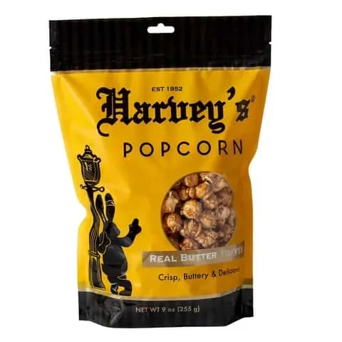 Harvey’s Real Butter Toffee Popcorn 9 oz Bagged
